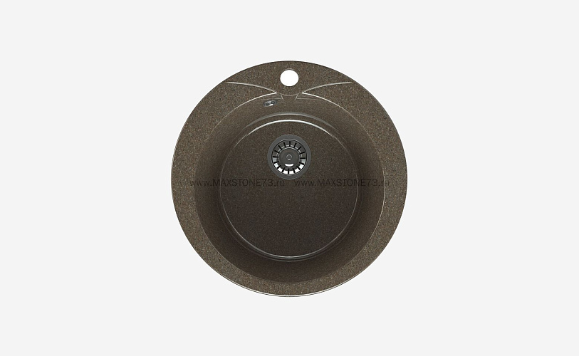 MAXSTONE Мойка глянцевая MS-1 (терракот металлик) 470*470*215